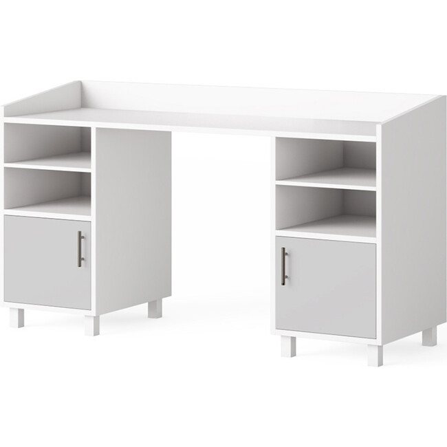 Indi Doublewide Desk, Gray