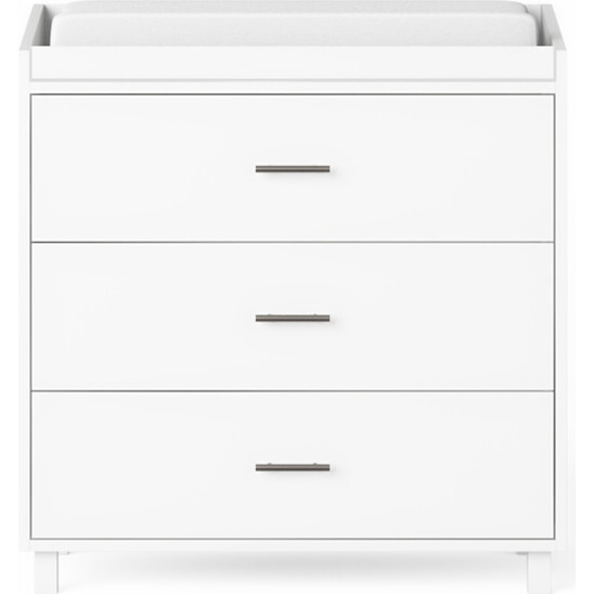 Indi 3 Drawer Changer Dresser, White - Changing Tables - 2
