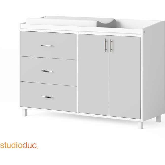 Indi Doublewide Changer Dresser, Gray - Dressers - 2