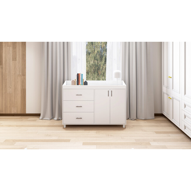 Indi Doublewide Changer Dresser, White - Dressers - 3