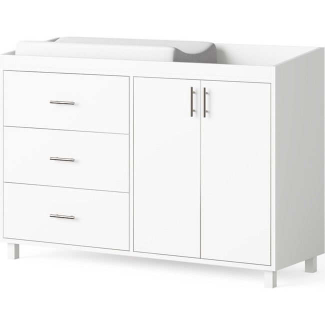 Indi Doublewide Changer Dresser, White - Dressers - 4