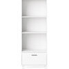 Indi Tall Bookcase, White - Bookcases - 1 - thumbnail