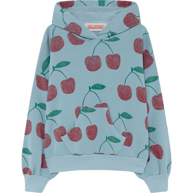 Beaver Kids Sweatshirt, Soft Blue Cherries