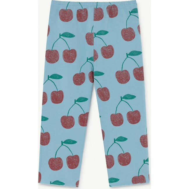 Horse Kids Trousers, Soft Blue Cherries