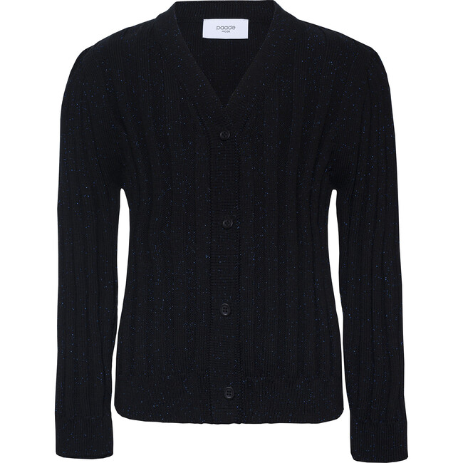 Seamless Cardigan Metallic, Black - Cardigans - 1