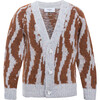 Wool Cardigan Wild Grey, Brown - Cardigans - 1 - thumbnail