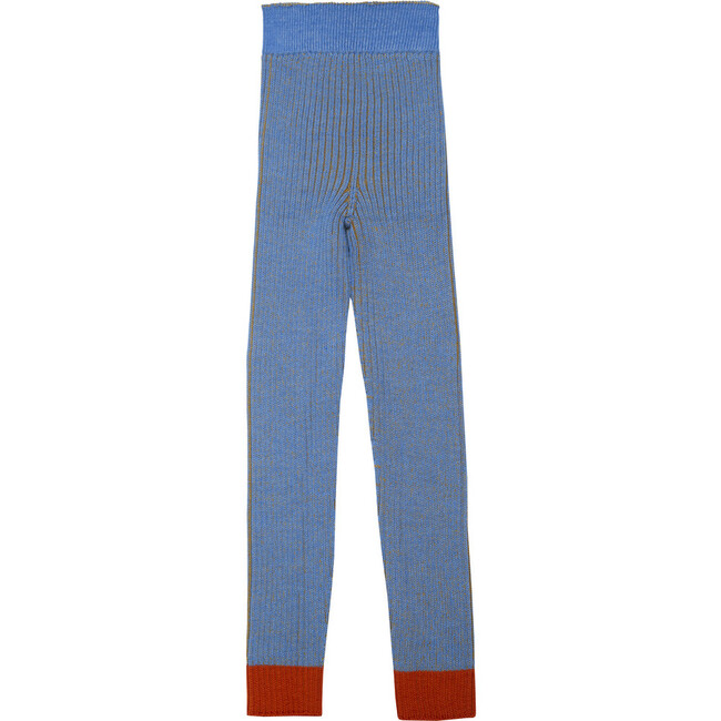 Seamless Knit Leggings, Blue