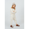 Velvet Logo Pants, White - Sweatpants - 2