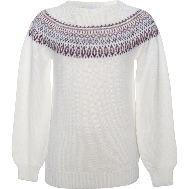 Seamless Knit Sweater, White - Sweaters - 1
