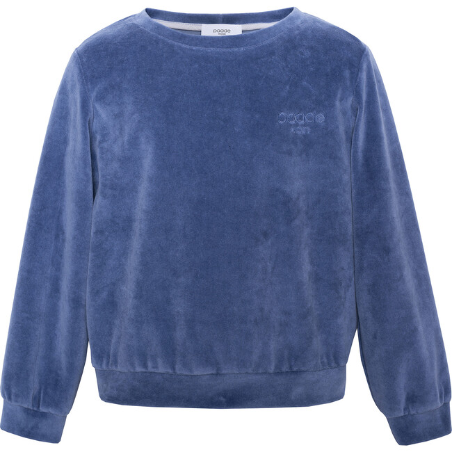 Velvet Logo Sweatshirt, Blue