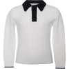Seamless Knit Polo, White - Sweaters - 1 - thumbnail