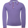 Seamless Knit Polo, Violet - Sweaters - 1 - thumbnail