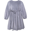 Velvet Dress, Grey - Dresses - 1 - thumbnail