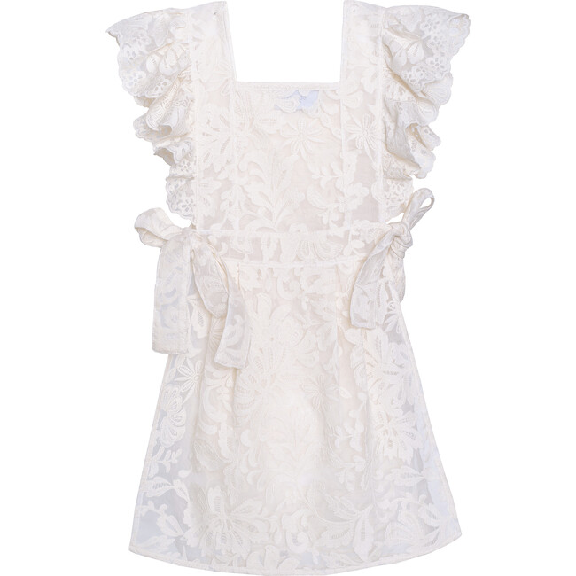 Apron Mistletoe, White - Dresses - 1