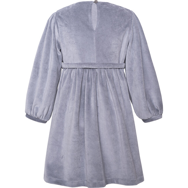 Velvet Dress, Grey - Dresses - 3