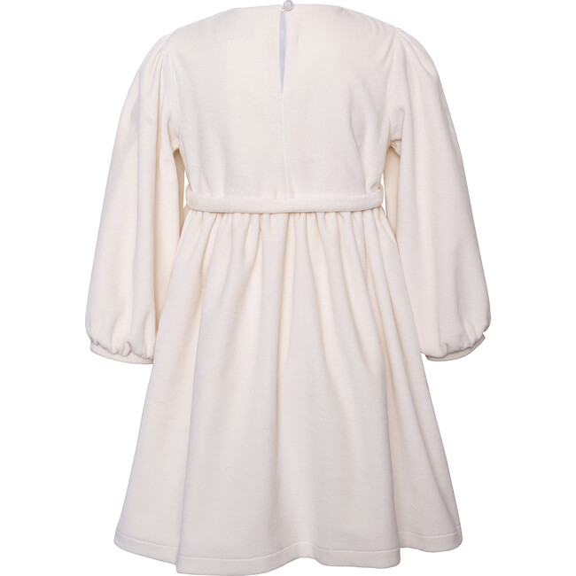 Velvet Dress, White - Dresses - 3