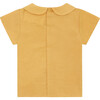 Organic Woven Short Sleeve Collared Shirt, Mustard Yellow - Shirts - 2