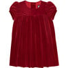 Matilda Puff Sleeve Dress, Red Velvet - Dresses - 1 - thumbnail