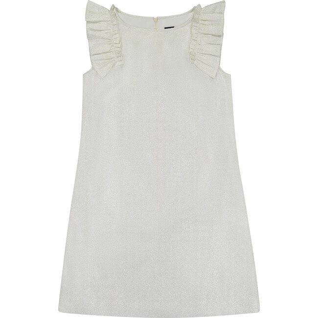 Grace Tween Ruffle Party Dress, Silver Sparkle - Dresses - 1
