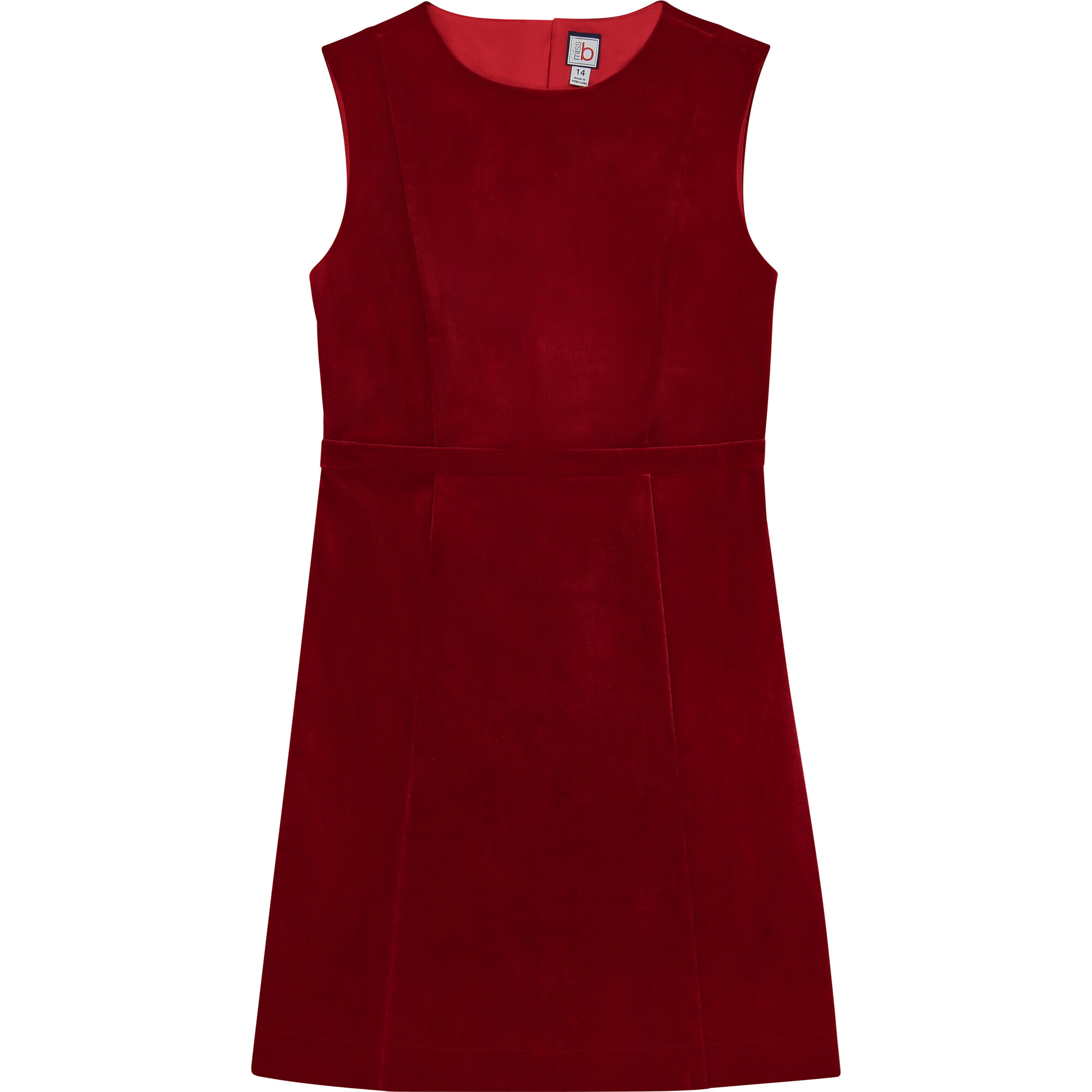 Victoria Tween Shift Dress, Red Velvet - Dresses - 1