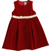 Gemma Velvet Party Dress, Red - Dresses - 1 - thumbnail