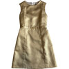 Victoria Tween A Line Shift Dress, Gold Shimmer - Dresses - 1 - thumbnail