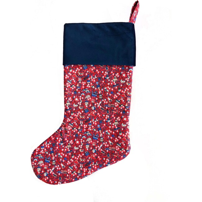 Christmas Stocking, Red Magical Forest