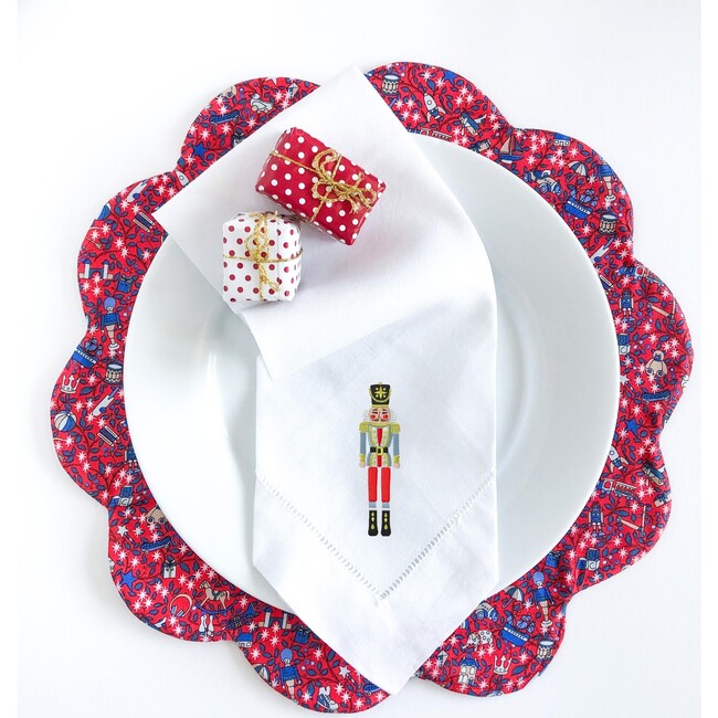 Liberty of London Scalloped Placemats, Red Magical Forest - Party - 3