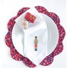 Liberty of London Scalloped Placemats, Red Magical Forest - Party - 3