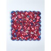 Set of 4 Cockail Napkins, Red Magical Forest with Empire Trim - Party - 4