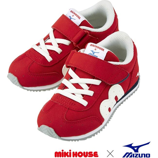 Miki House & Mizuno Kids Shoes, Red - Sneakers - 1