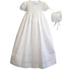 Pearl Gown & Bonnet, White Cotton - Ceremonial Dresses - 1 - thumbnail