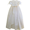 Pearl Gown & Bonnet, White Cotton - Ceremonial Dresses - 2