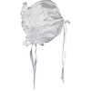 Garland Gown & Bonnet, White Silk - Ceremonial Dresses - 2