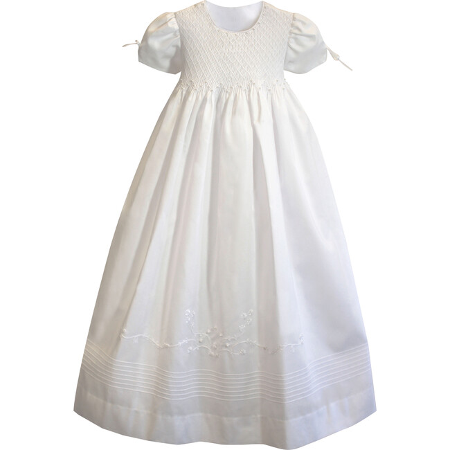 Pearl Gown & Bonnet, White Cotton - Ceremonial Dresses - 3