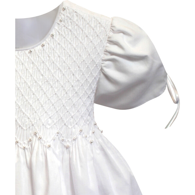 Pearl Gown & Bonnet, White Cotton - Ceremonial Dresses - 5