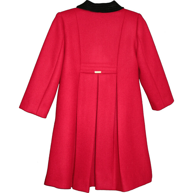 Classic Holiday Wool Coat, Red - Wool Coats - 2