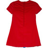 Corduroy Girls Dress, Red & Floral Applique - Dresses - 2