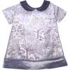 Cap Sleeve Winter Story Dress, Purple - Dresses - 1 - thumbnail