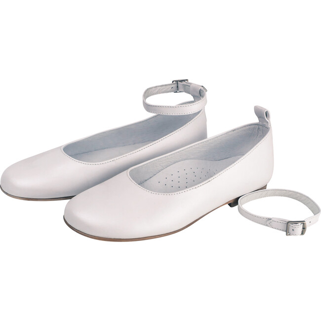 Two Way Party Shoe, White Leather