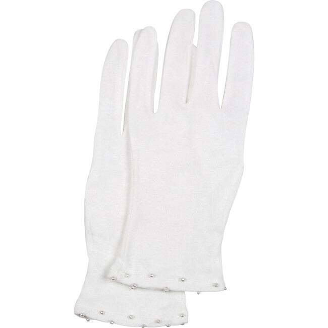 Pearl Gloves, White