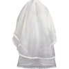 Gathered Veil with Delicate Lace Trim, White - Hair Accessories - 1 - thumbnail
