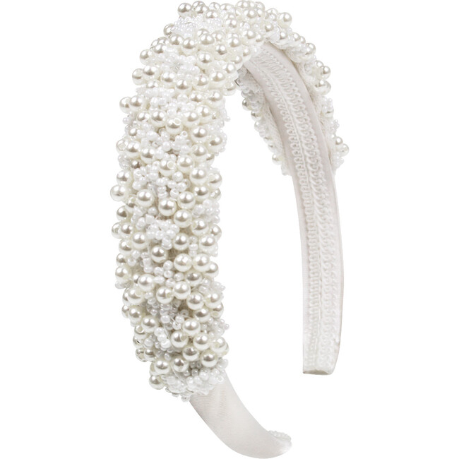 Splendid Pearl Headband, White - Hair Accessories - 4