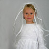 Gathered Veil with Delicate Lace Trim, White - Hair Accessories - 5