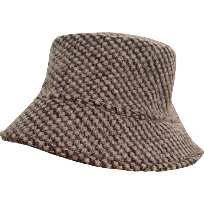 Oslo Houndstooth Girls Coat & Bucket Hat Set - Wool Coats - 2