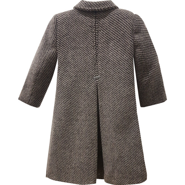 Oslo Houndstooth Girls Coat & Bucket Hat Set - Wool Coats - 3