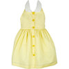 Halter Sundress, Yellow Cotton - Dresses - 1 - thumbnail