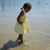 Halter Sundress, Yellow Cotton - Dresses - 4