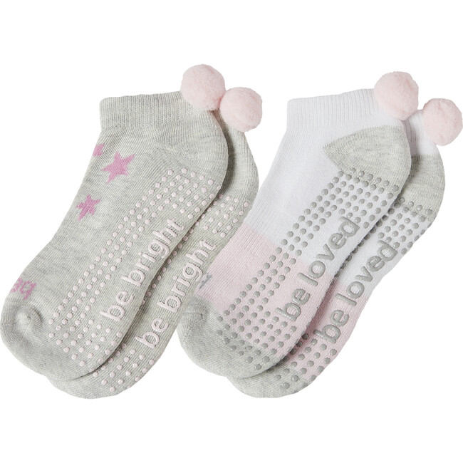 Penelope Girls 2 Pack Pom Pom Grip Socks - Socks - 1