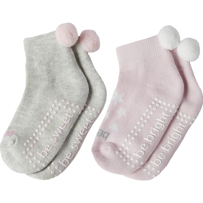 Maddie 2 Pack Pom Pom Grip Socks